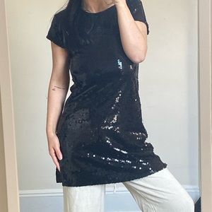 Elegant Black Sequin party Dress